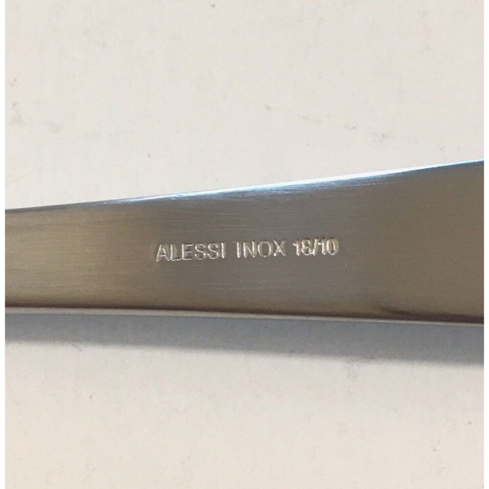 New A di Alessi 2 pc Salad Set Serving Spoons by Jasper Morrison 2004 Flatware - Picture 5 of 8